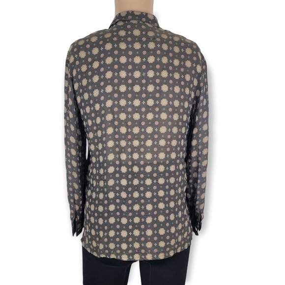 Vintage 70s Glaser Micro Woven Long Sleeve Button Up Shirt - Picture 2 of 8